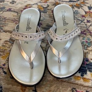 Dress flip flops - silver